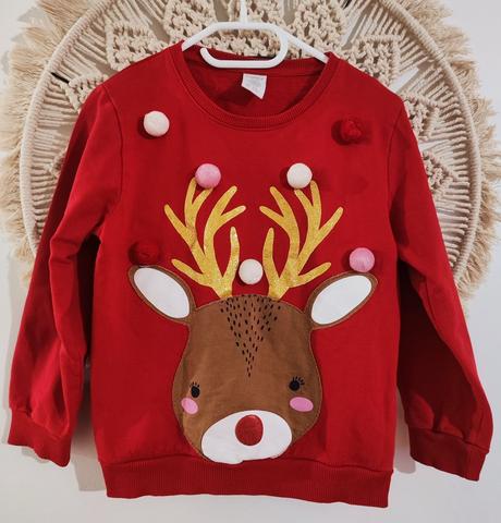 Vianočná mikinka so sobíkom lindex, 122