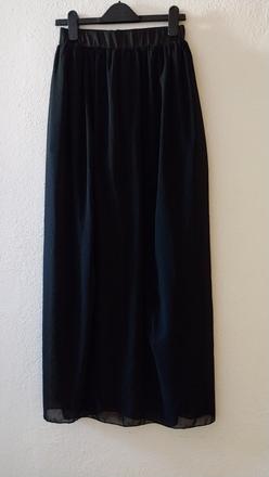 Šifónová čierna sukňa, m