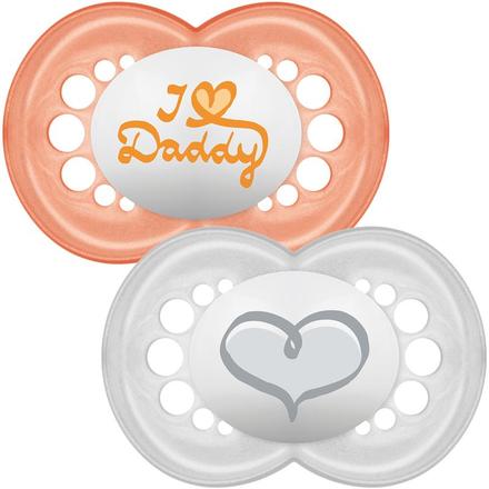 Mam silikónový cumlík original (i love) 2 ks, 6m+, lovi