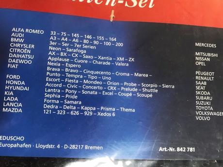 Sada autorohoží univerzal / 4 ks, 