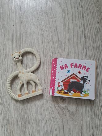 Knižka na farme s hryzátkom žirafa sofia, 