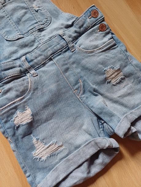 Riflove šortky na traky, denim,122