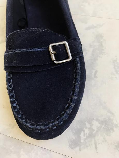 Kožené semišové mokasínky, 38