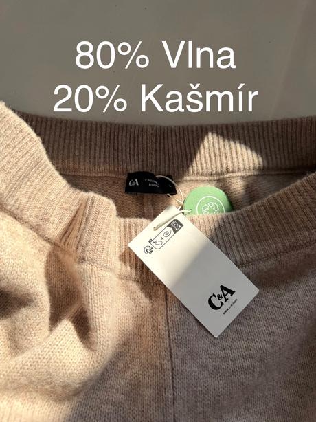 Pletené tepláky z vlny a kašmíru c&a, c&a,l