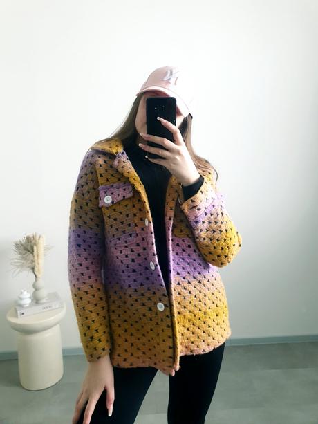 Farebná košeľová bunda s, s