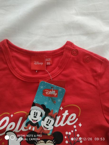 Vianocne body s dlhým rukávom disney minnie, disney,86