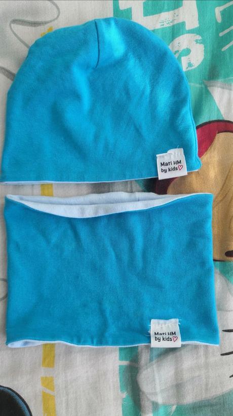 Detské sety, čiapka +nakrcnik obojstranný, 74