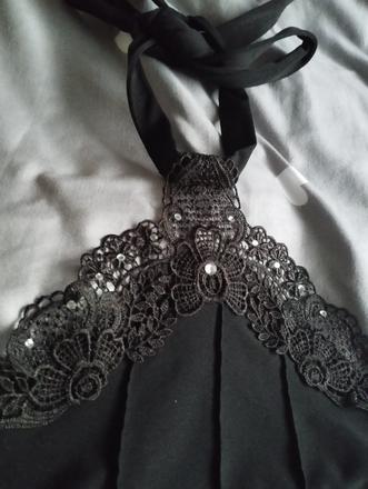 Čierny sviatočný top xs/s, xs