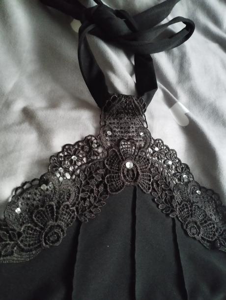 Čierny sviatočný top xs/s, xs