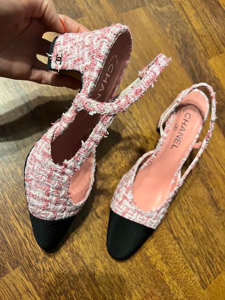 Topánky tweedove ružové, 38