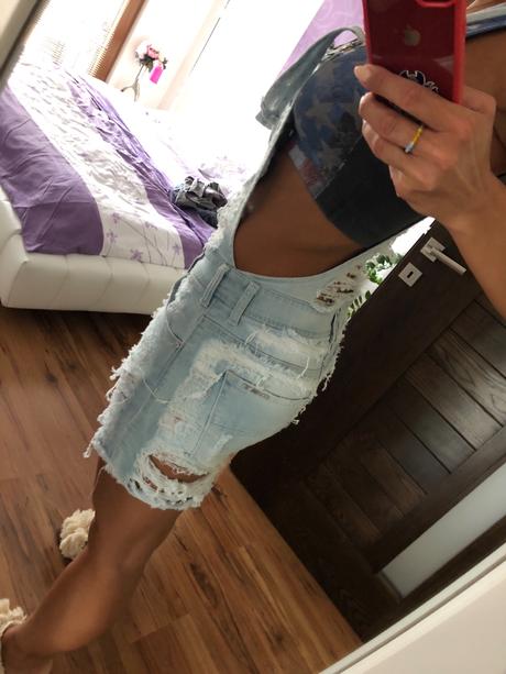 Dámske riflove kraťasy met, 26