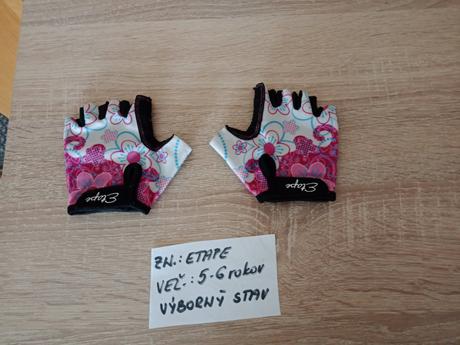 Dievc.cyklistické rukavice zn.etape veľ.5-6 rokov, etape,110