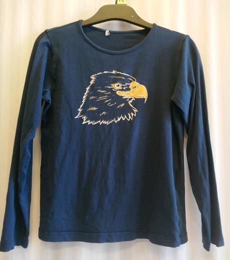 Dievčensky modrý top s motívom, zoolaboo, 134-140, 140