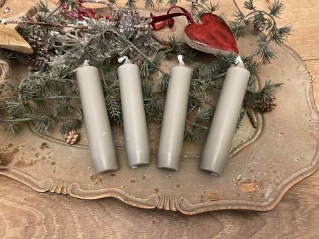 Sviečky svetlo zelené - 4 ks ( sada ),