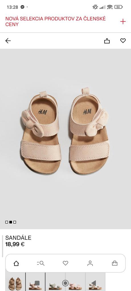 Sandálky hm nové, 20/21, h&m,21