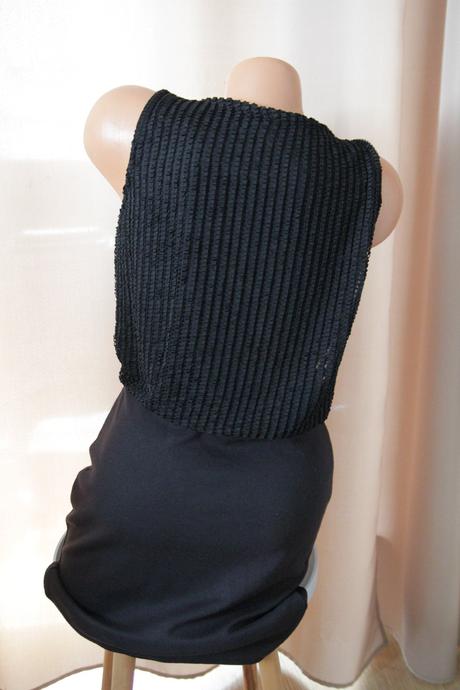 Čierne mini šaty amisu l, amisu,l