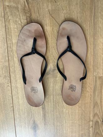 Kožené žabky veľ. 41, 41