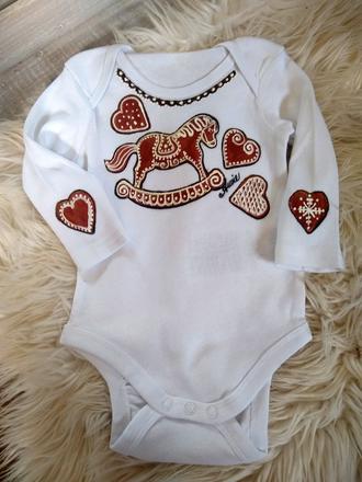 Maľované body perníček, 74 / 80 / 86 / 92