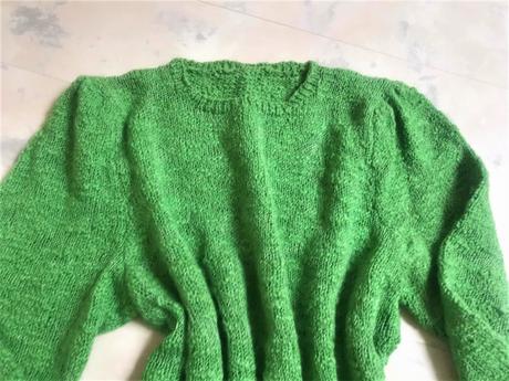 Pletený buklé pulóvrik, xl