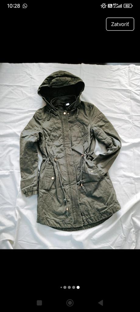 H&m divided predĺžená bunda, h&m,xs