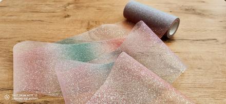 Tyl flitrový 15 cm - dúhový,