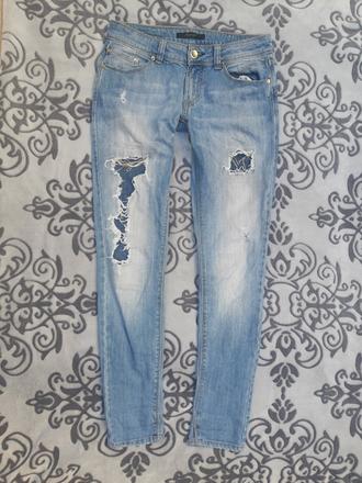 Imperial dámske potrhané rifle s retiazkami, xs