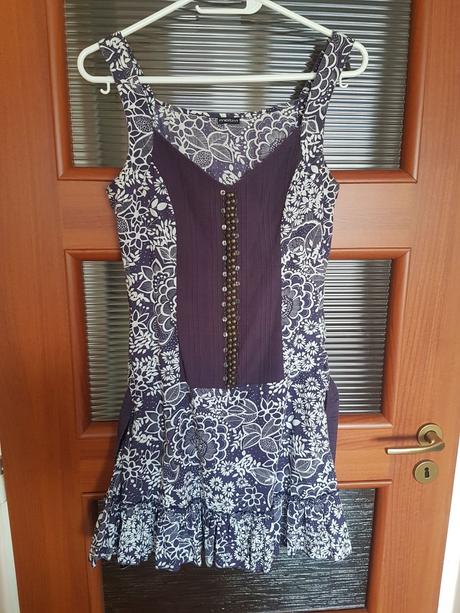 Fialové letné šaty veľ. 38, m