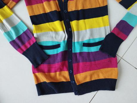 Predĺžený prúžkovaný sveter, 34