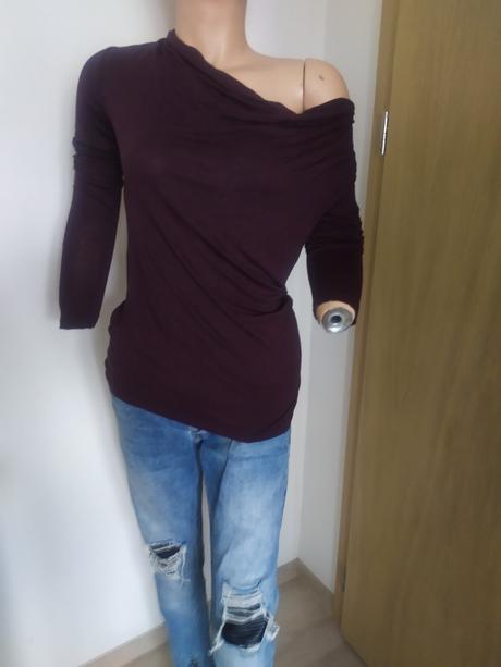 23- fialove tricko 1 x oblecene veloost s, h&m,s