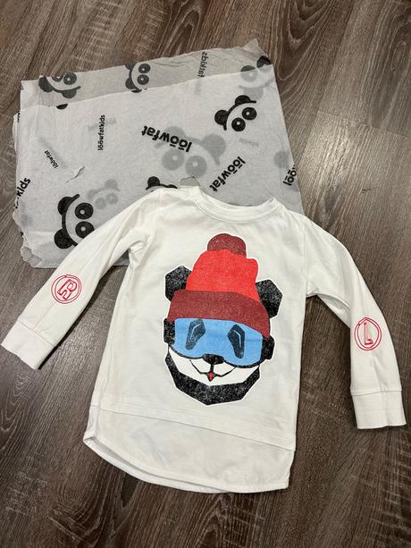 Loowfat predlzene tricko s pandou na 2-3 roky, 98