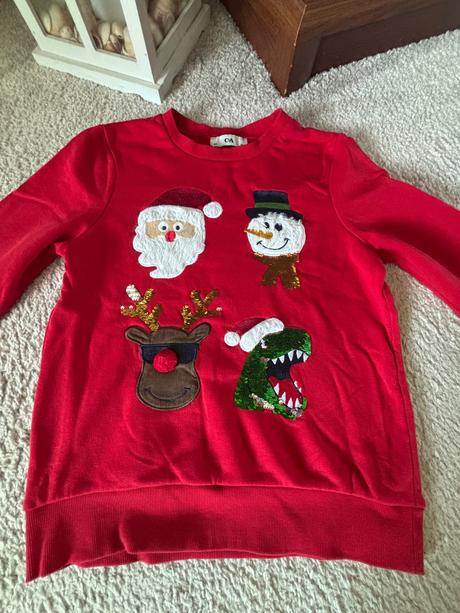 Mikina vianočná, c&a,134