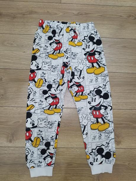 Tepláky mickey mouse, h&m,140