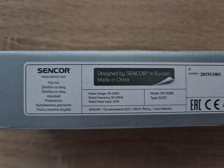 Žehlička na vlasy sencor, nová, 