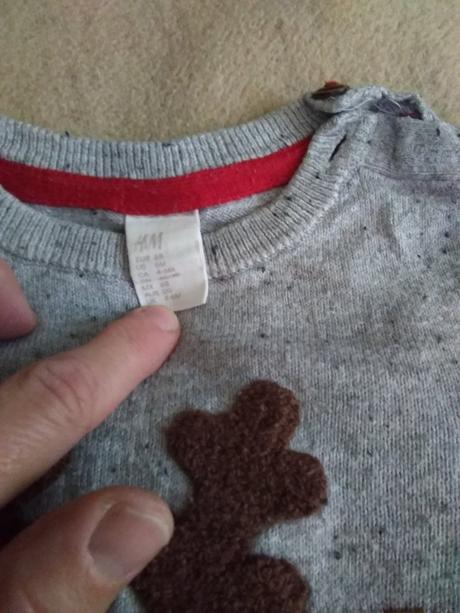 Sviatočný vianočný svetrík, h&m,68