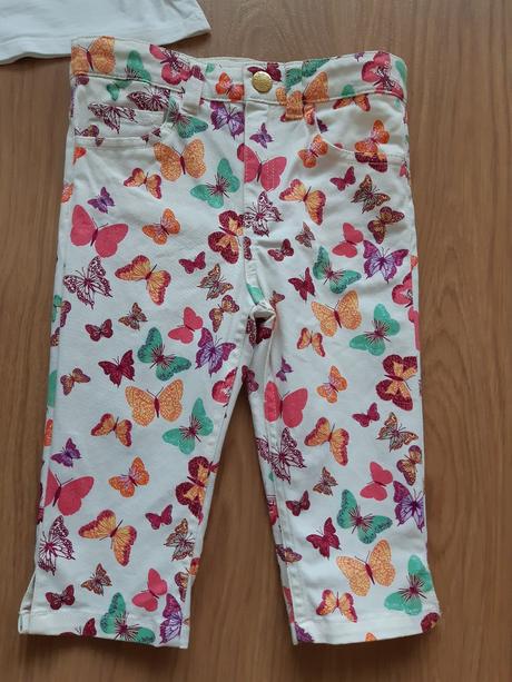 Nohavice s motýľmi h&m, h&m,104