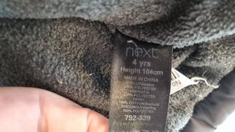 Zimna az prechodna bunda 4 roky 104cm, next,104