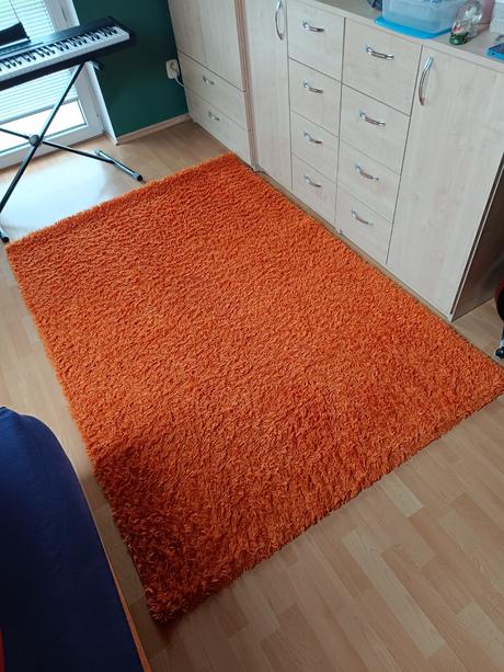 Shaggy koberec oranžový, 
