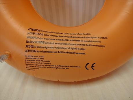 Detské nafukovacie oranžové koleso, gifi, 60 cm,