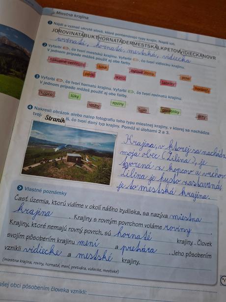 Pracovné zošity a učebnice vypracované,