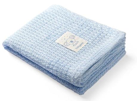 Babyono 479/02 pletená detská deka modrá 75x100 cm, 