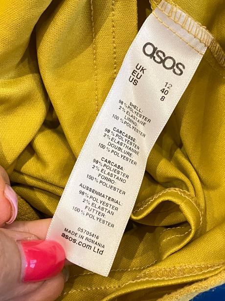 Dámske šaty horčicové asos (40), l
