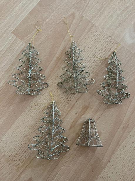 5 kovových vianočných ozdôb, 