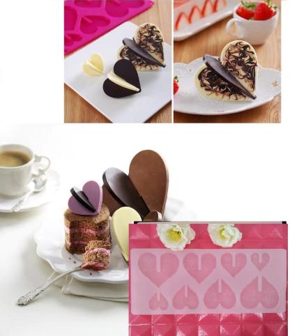 Silikónová forma na čokoládu srdiečka - skladom,