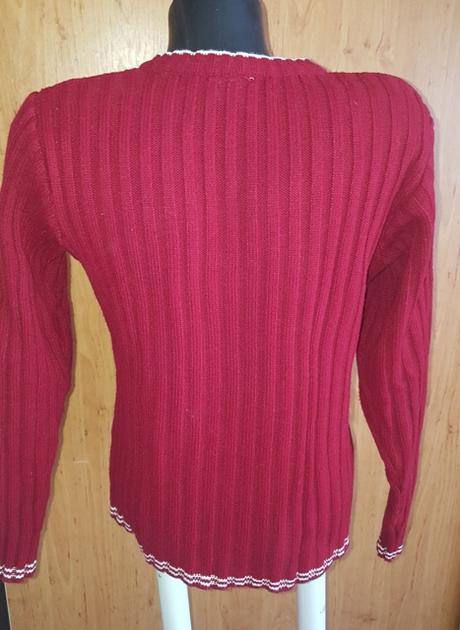 Bordový pulóver v. s - xl, 40