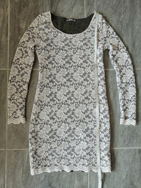 Čipkové biele šaty orsay zateplené, vm, orsay,m