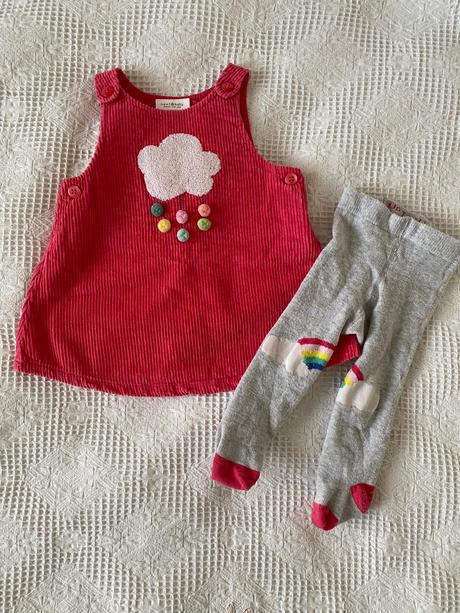 Menčestrové šaty next s pančuškami, next,68