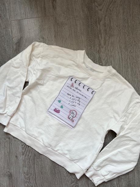 Biela mikina bavlna, 140