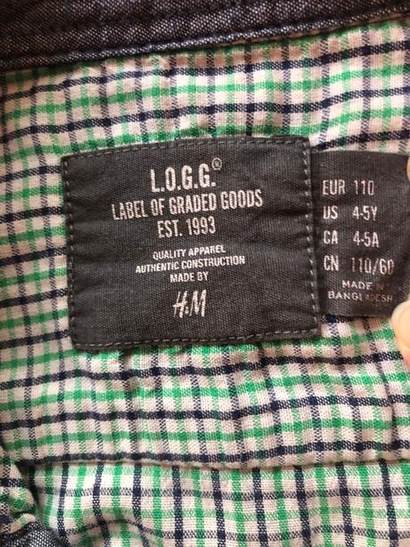 Rifľová košieľka, h&m,110
