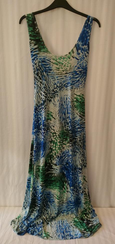 Dlhé elastické šaty s farebným vzorom, goddiva, l