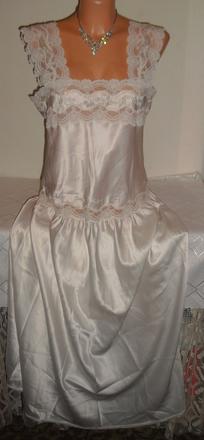 129 cm dlha svadobna satenova kosielka, l